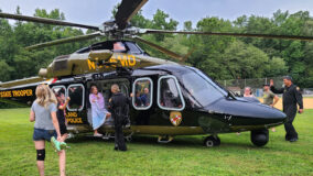 State Troopers TRP9 helicopter at National Night Out 2021